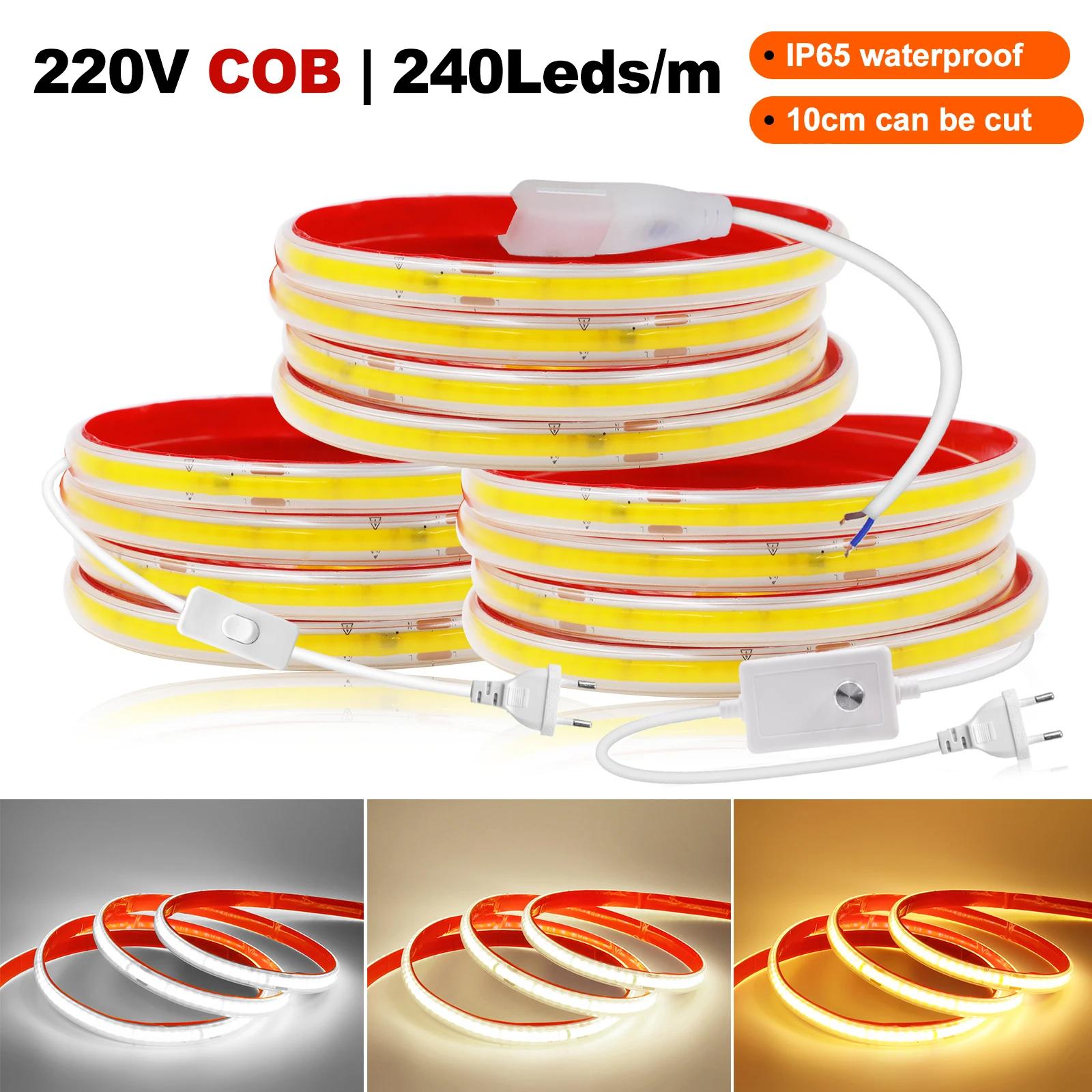   COB LED Ʈ  240 Ʈ , EU ÷, ġ, , 2   , AC220V, M, IP65